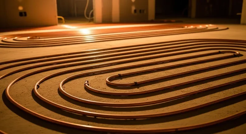 Vloerverwarming in betonvloer